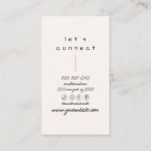 Retro Pink Wavy Stripes Trendy Boho Fun Girl Visitenkarte (Rückseite)