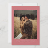 Retro Pink Wedding Save the Date (Rückseite)