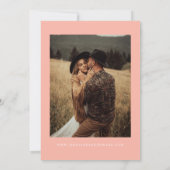 Retro Pink Wedding Save The Date (Rückseite)