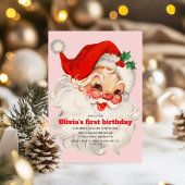 Retro Pink Weihnachten Einladung