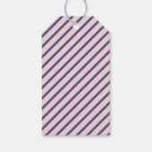 Retro Pink Weihnachtsbaum Blue Car Frohe Weihnacht Geschenkanhänger (Rückseite)