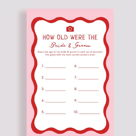 Retro Pink wie alt war das Braut- und Gräuelspiel