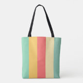 Retro Pink Yellow Green Blue Streifen Tasche (Rückseite)