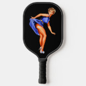 RETRO PINKUP GIRL PICKLEBALL PADDLE (Rückseite)