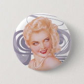Retro Pinup der 40er Button (Vorderseite)
