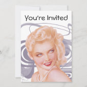 Retro Pinup der 40er Einladung (Vorderseite)