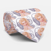 Retro Pinup der 40er Krawatte (Gerollt)