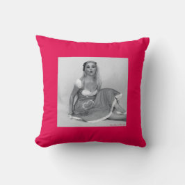Retro Pinup Funny Quote Story Pink Cushion Kissen 