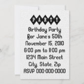 Retro Pinup Girl Party Einladung (Rückseite)