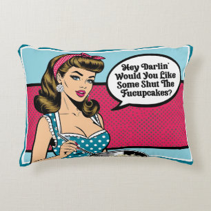 Retro Pinup_ Hey Darlin Dekokissen