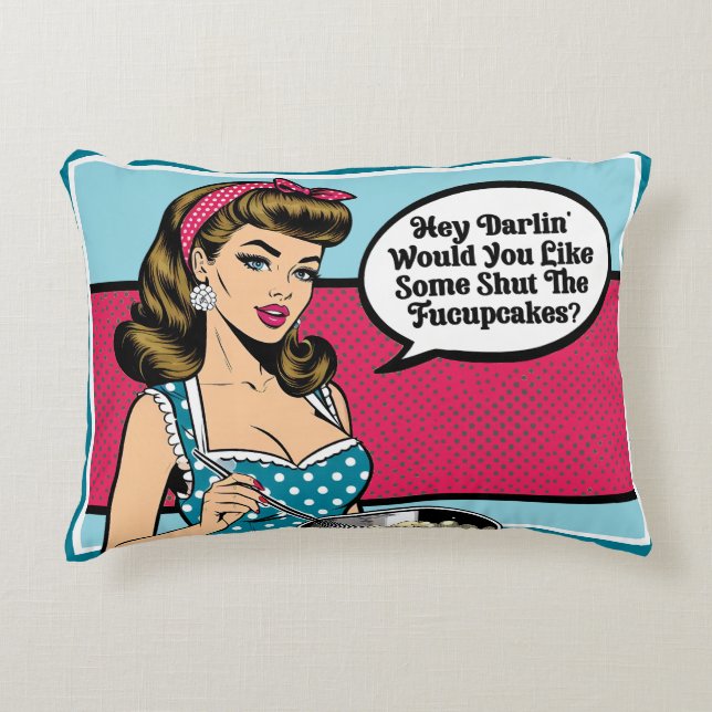 Retro Pinup_ Hey Darlin Dekokissen (Vorderseite)