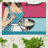 Retro Pinup_ Hey Darlin Geschirrtuch (Gefaltet)