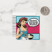 Retro Pinup_ Hey Darlin Mitteilungskarte (Vorderseite/Rückseite Beispiel)