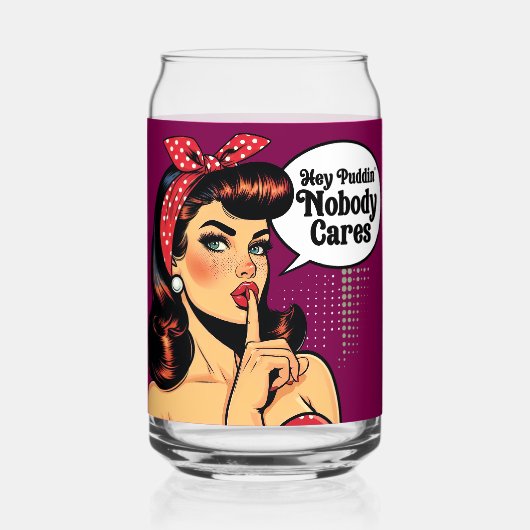 Retro Pinup_ Hey Pudding Dosenglas (Vorderseite)