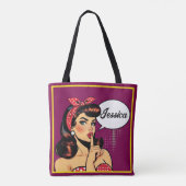 Retro Pinup_ Hey Pudding Tasche (Rückseite)