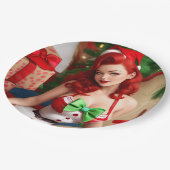 Retro Pinup Holiday Paper Teller (Schrägansicht)