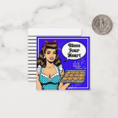 Retro Pinup_ Ihr Herz segnen Mitteilungskarte (Vorderseite/Rückseite Beispiel)