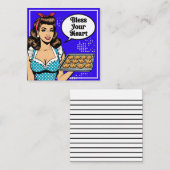 Retro Pinup_ Ihr Herz segnen Mitteilungskarte (Vorne/Hinten)