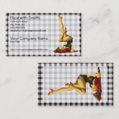 Retro Pinup-Mädchen V3 Visitenkarte (Vorne/Hinten)