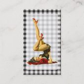 Retro Pinup-Mädchen V3 Visitenkarte (Rückseite)