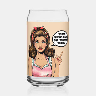 Retro Pinup_ Nicht falsch Dosenglas