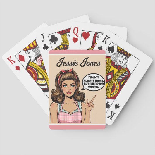 Retro Pinup_ Nicht falsch Spielkarten (Rückseite)