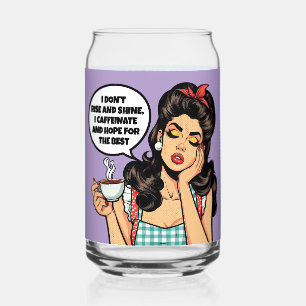 Retro Pinup_ Rise und Shine Dosenglas
