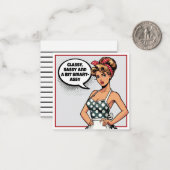 Retro Pinup_ Smart Assy Mitteilungskarte (Vorderseite/Rückseite Beispiel)