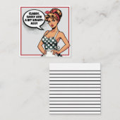 Retro Pinup_ Smart Assy Mitteilungskarte (Vorne/Hinten)
