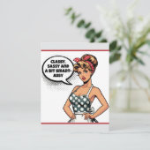 Retro Pinup_ Smart Assy RSVP Karte (Stehend Vorderseite)