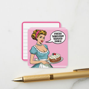 Retro Pinup _ Täglich serviert Begleitkarte