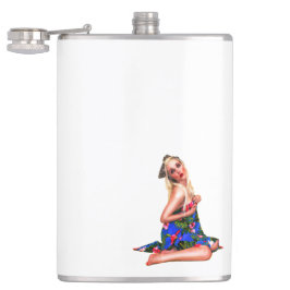 Retro Pinup Tropical Tiki Beach Giro Angesagt Flachmann