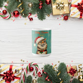 Retro Pinup Vintag Cat Christmas Kaffeetasse