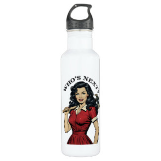 Retro Pinup "Who's Next?" Water Bottle Edelstahlflasche