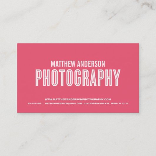 RETRO %PIPE% FOTOGRAFIE-VISITENKARTE VISITENKARTE (Vorderseite)