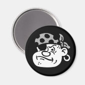 Retro Pirate Magnet (Vorderseite/Rückseite)