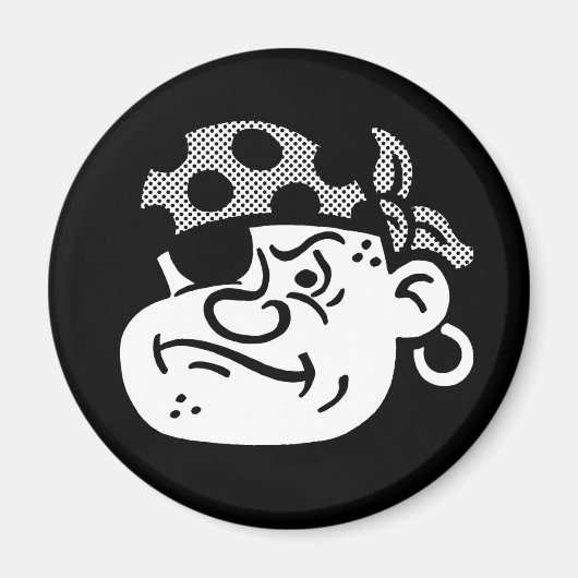 Retro Pirate Magnet (Vorne)