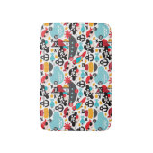 Retro Piratenillustrationssegeln Badematte (Vorderseite Vertikal)