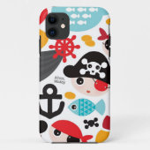 Retro Piratenillustrationssegeln Case-Mate iPhone Hülle (Rückseite)