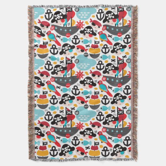 Retro Piratenillustrationssegeln Decke (Vorderseite Vertikal)