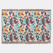 Retro Piratenillustrationssegeln Decke (Vorderseite)