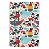 Retro Piratenillustrationssegeln Mini Klemmbrett (Rückseite)