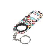 Retro Piratenillustrationssegeln Schlüsselanhänger Flaschenöffner (Rückseite Schrägansicht)