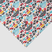 Retro Piratenillustrationssegeln Seidenpapier (Ausschnitt)