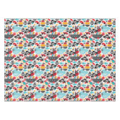 Retro Piratenillustrationssegeln Tischdecke (Vorderseite (Horizontal))