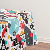 Retro Piratenillustrationssegeln Tischdecke (Beispiel)