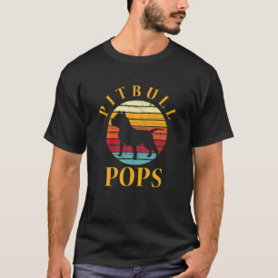 Retro Pitbull Pop Pit Bull Vater Pittie Vater Hund T-Shirt