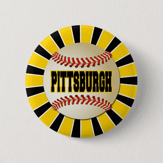 RETRO PITTSBURGH-BASEBALL BUTTON (Vorderseite)
