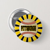 RETRO PITTSBURGH-BASEBALL BUTTON (Vorne & Hinten)