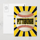 RETRO PITTSBURGH BASEBALL POSTKARTE (Vorne/Hinten)